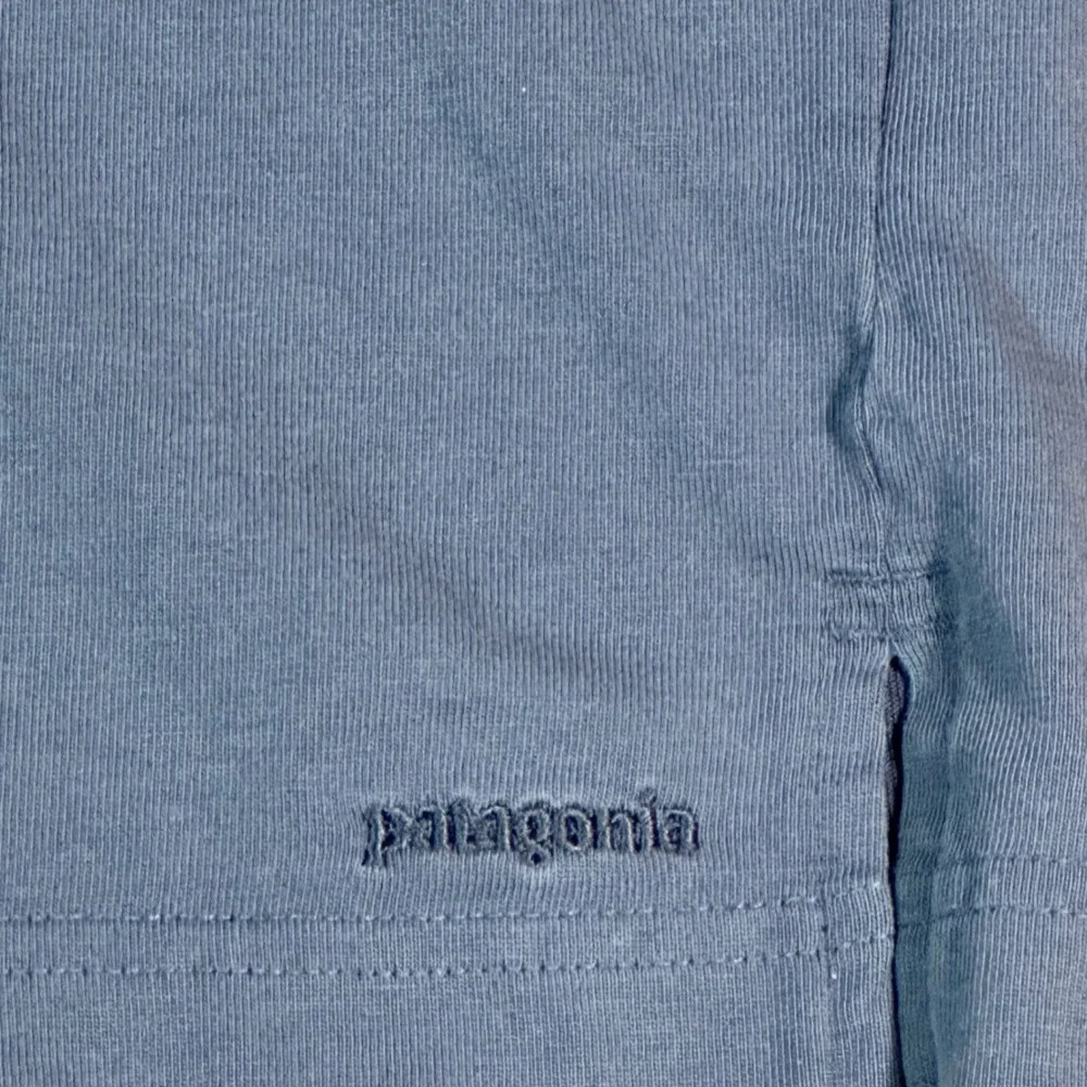 Patagonia Quarter Zip Polo Mens‎ Large Blue Gray Organic Cotton Blend